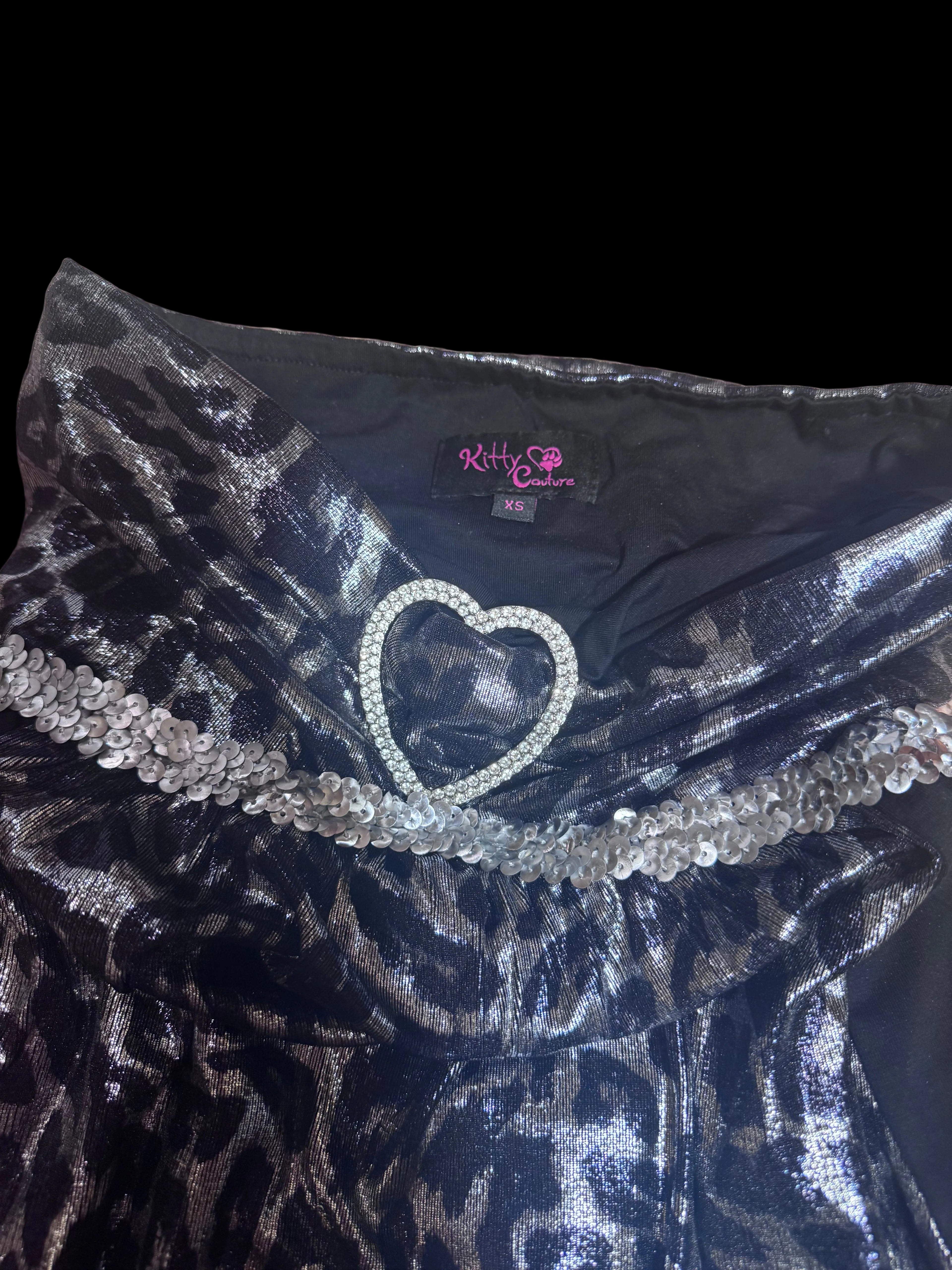 Silver Kitty Party Dress