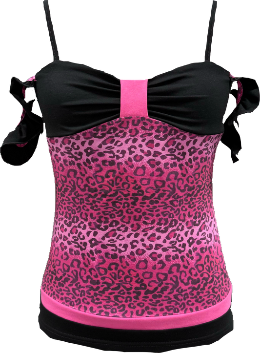 Leopard bow tank top