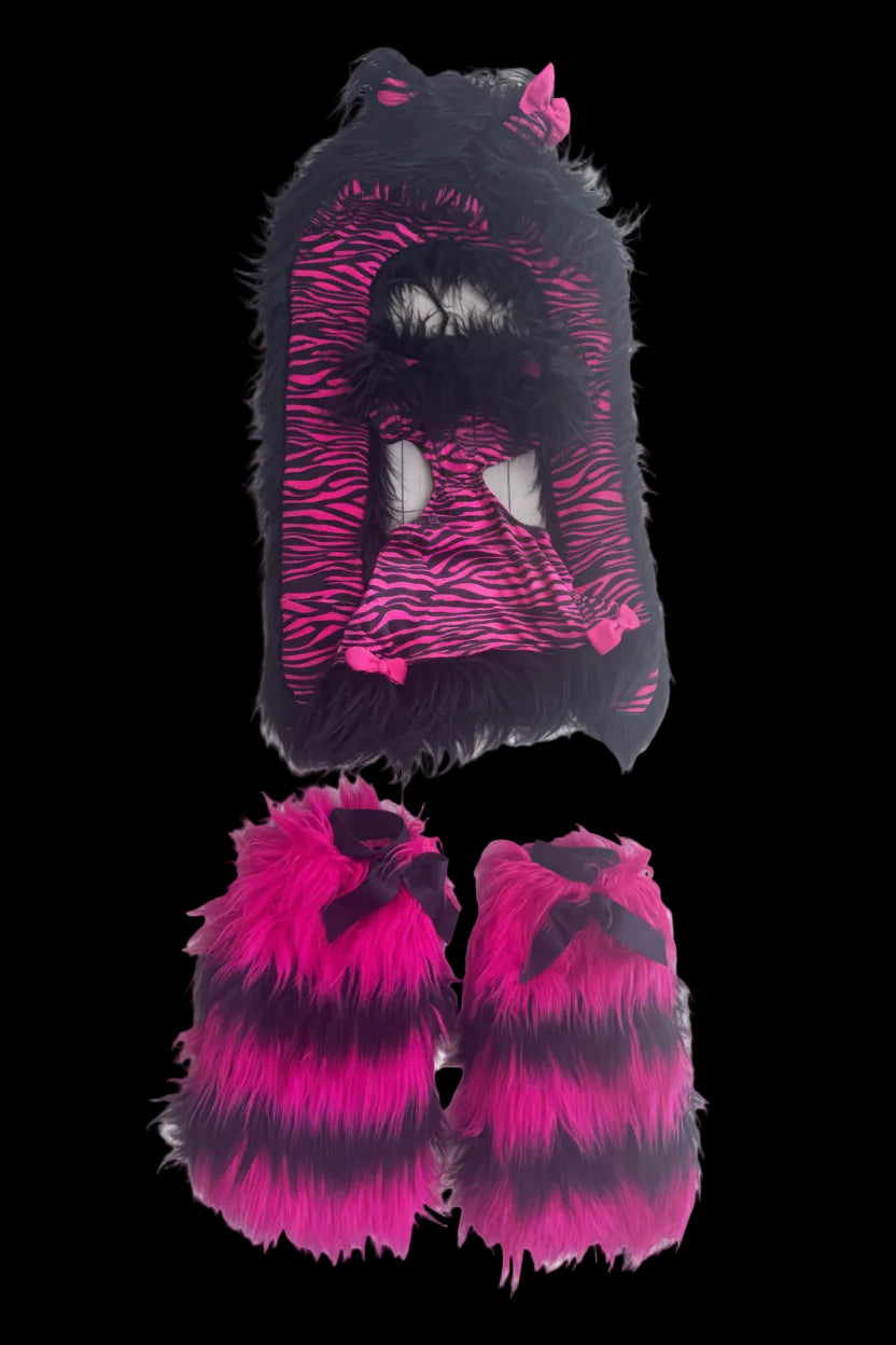 Zebra Kitty Fur Set