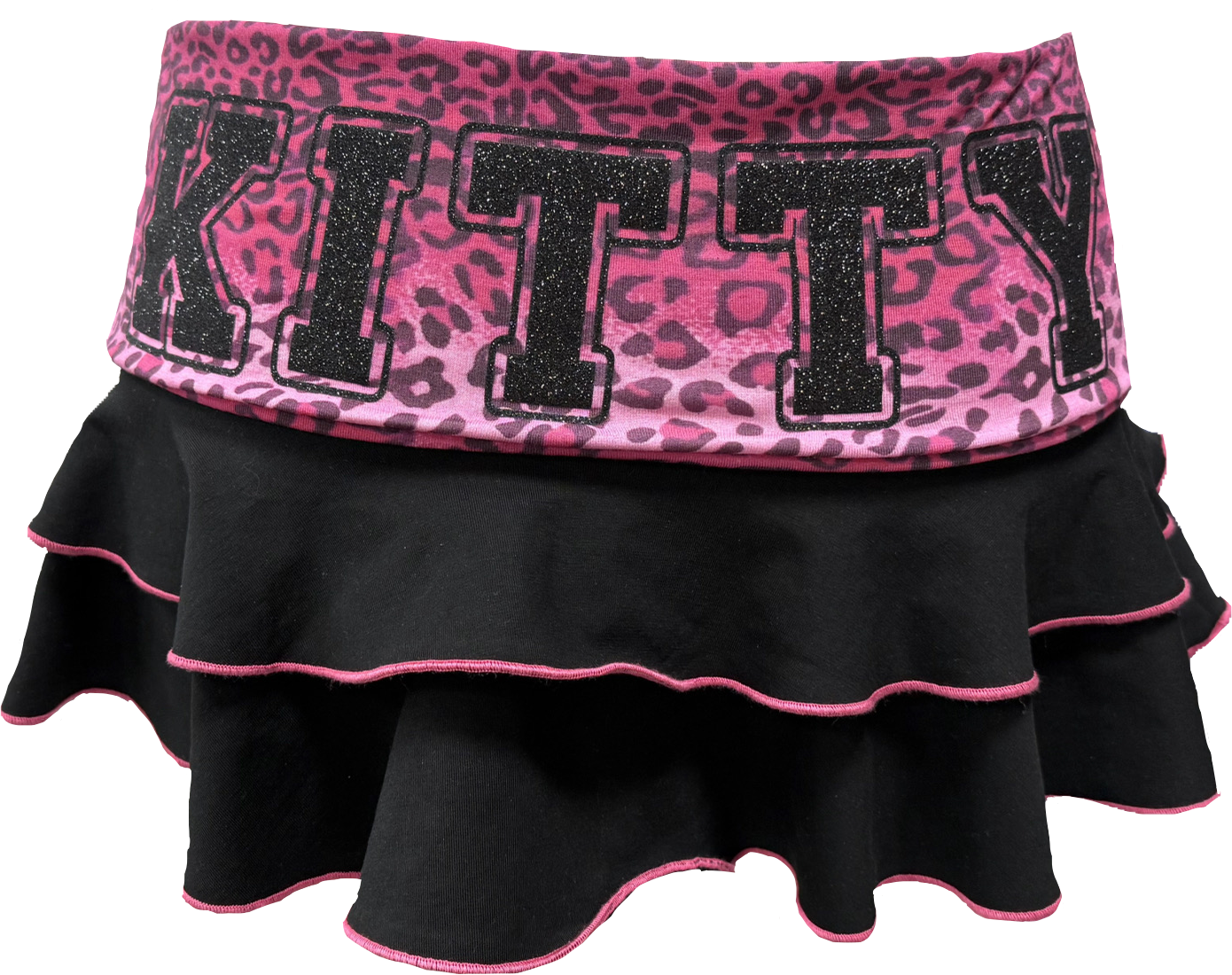 Leopard Kitty Foldover Miniskirt