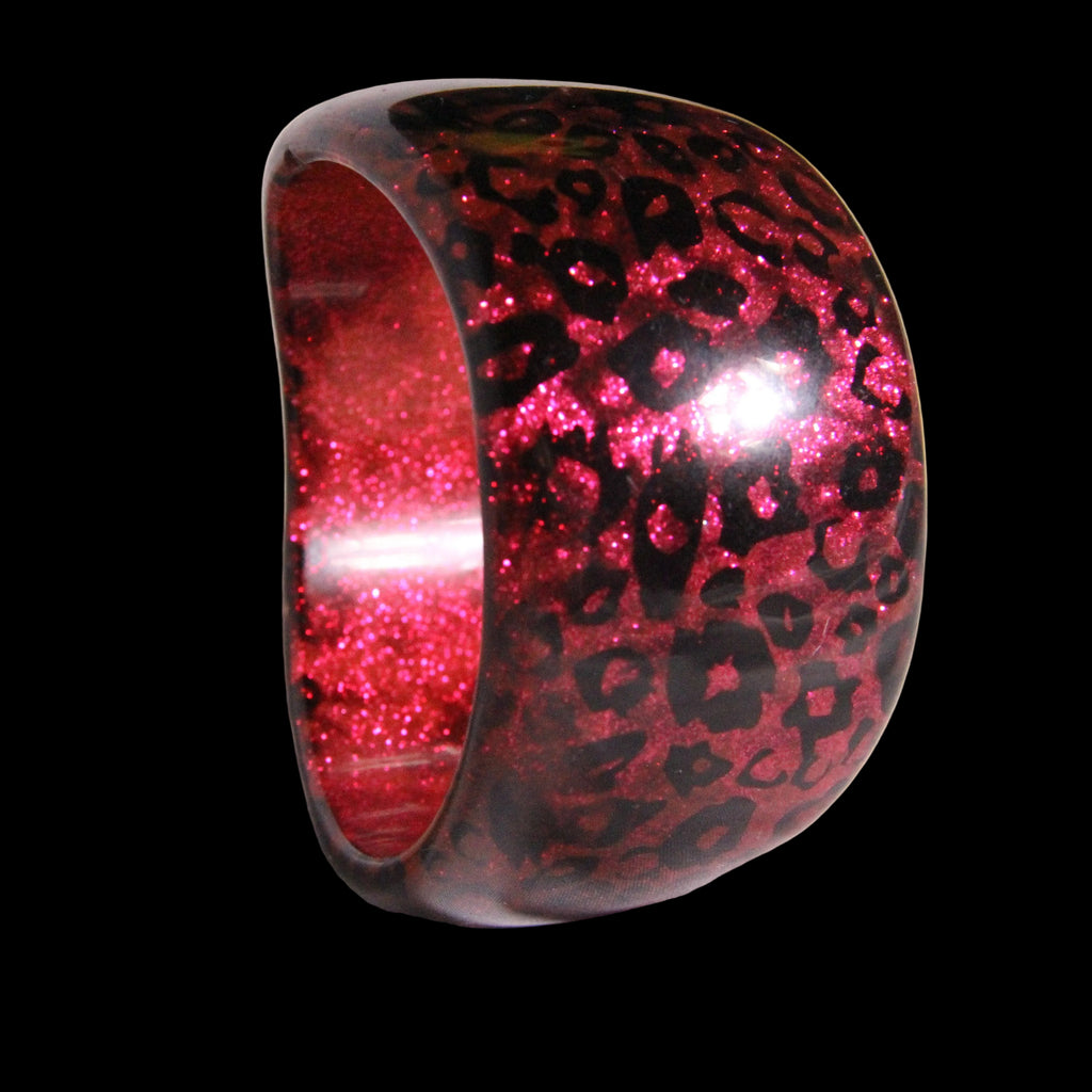 Leopard Glitter Bangle