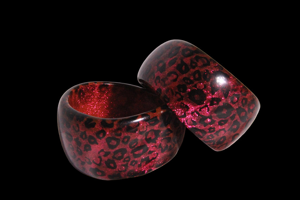 Leopard Glitter Bangle