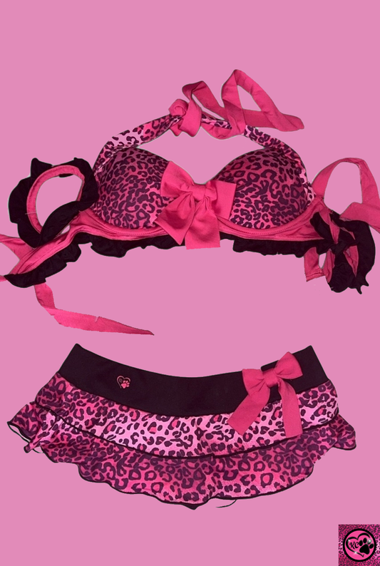 Kitty bikini bottom skirt